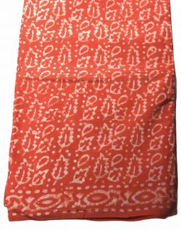 Orange Sikkim Silk Saree